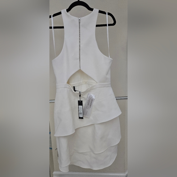 BCBG MAXAZARIA Halter Tiered Dress in White NEW - Picture 7 of 12